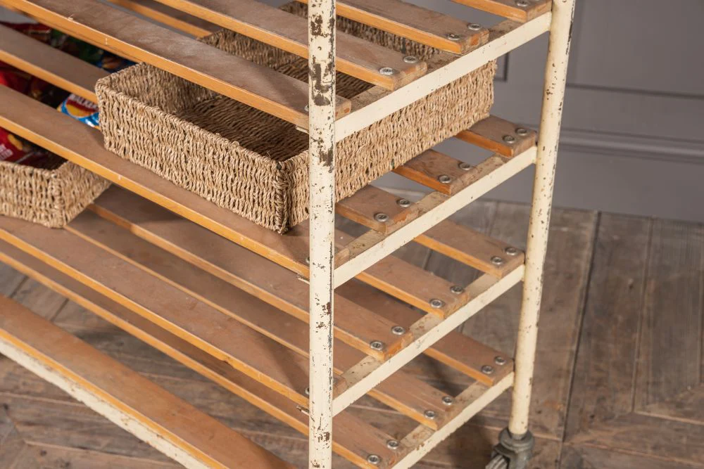 1940s Vintage Bakers Rack Shelving Unit - Image 8
