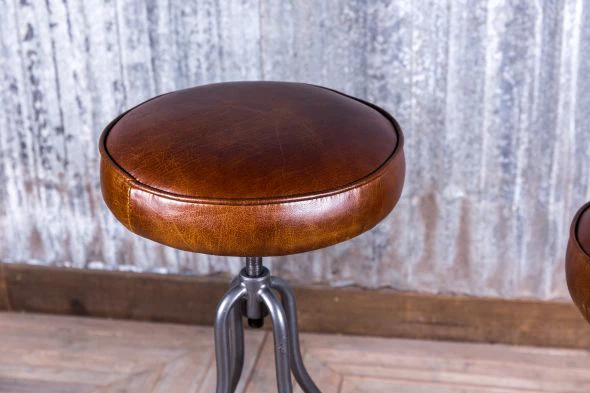 Fulham Height-Adjustable Leather Stool - Image 9