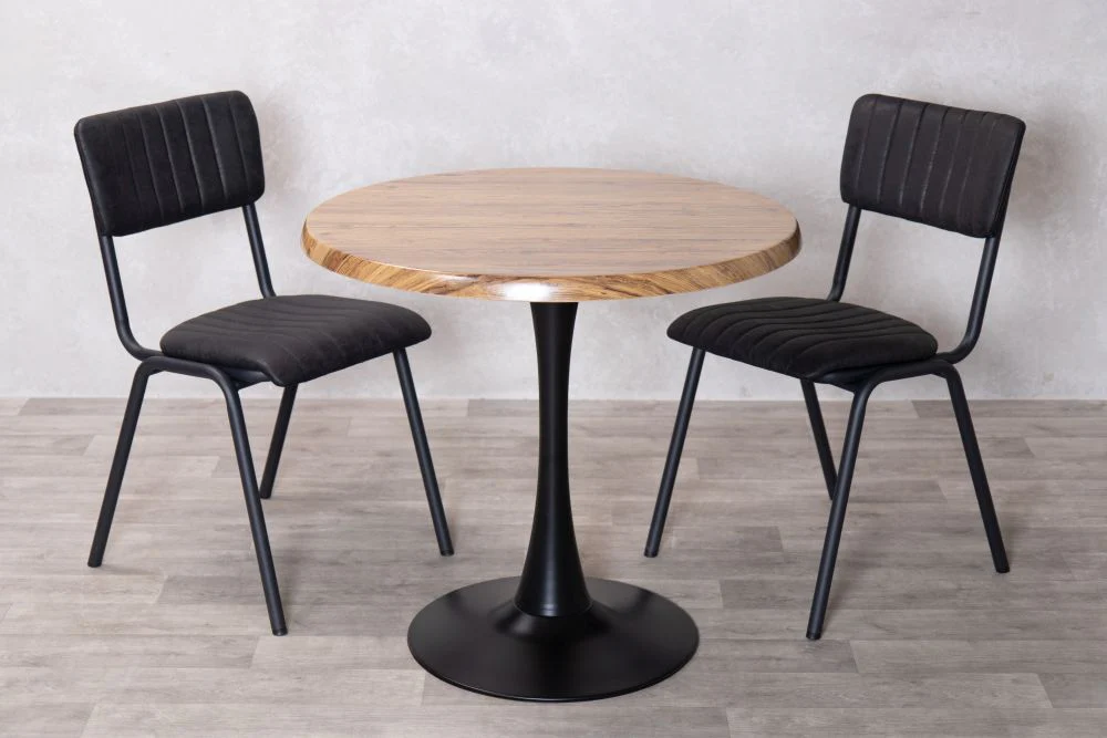 Aged Pine Round Café Table - Image 11