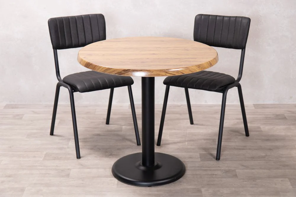 Aged Pine Round Café Table - Image 5