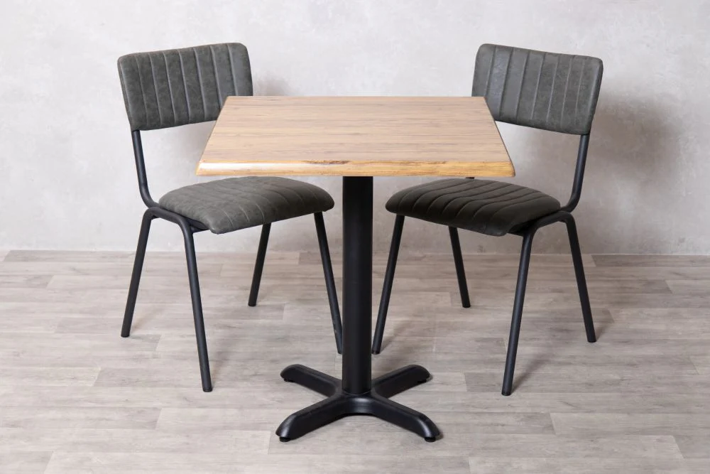 Aged Pine Top Indoor Café Table Set - Image 28