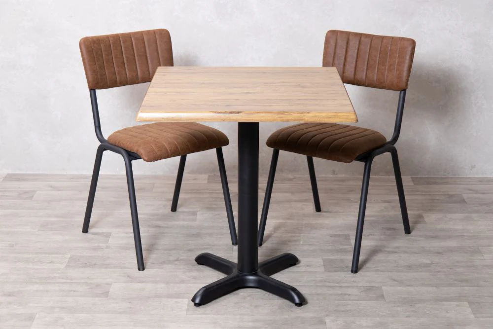 Aged Pine Top Indoor Café Table Set - Image 29