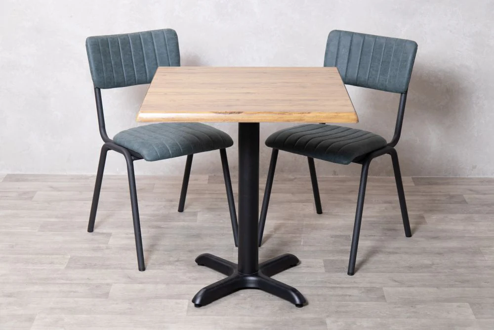 Aged Pine Top Indoor Café Table Set - Image 30