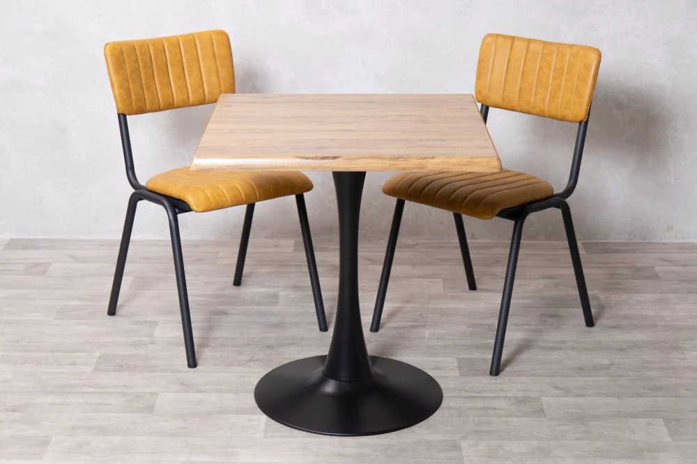 Aged Pine Top Indoor Café Table Set - Image 35