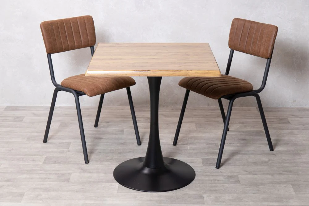 Aged Pine Top Indoor Café Table Set - Image 37