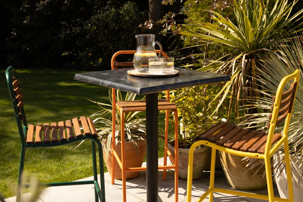 Alcantara Black Café Bar Table - Image 3