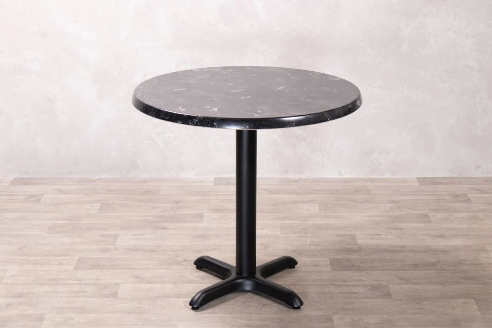 Alcantara Black Round Café Table - Image 6