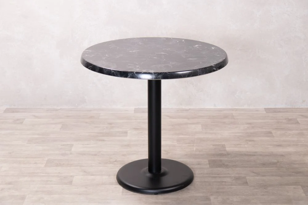 Alcantara Black Top Indoor Café Table Set - Image 10