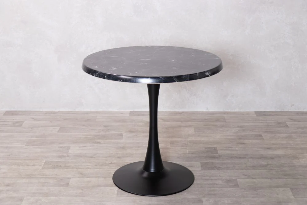 Alcantara Black Top Indoor Café Table Set - Image 19