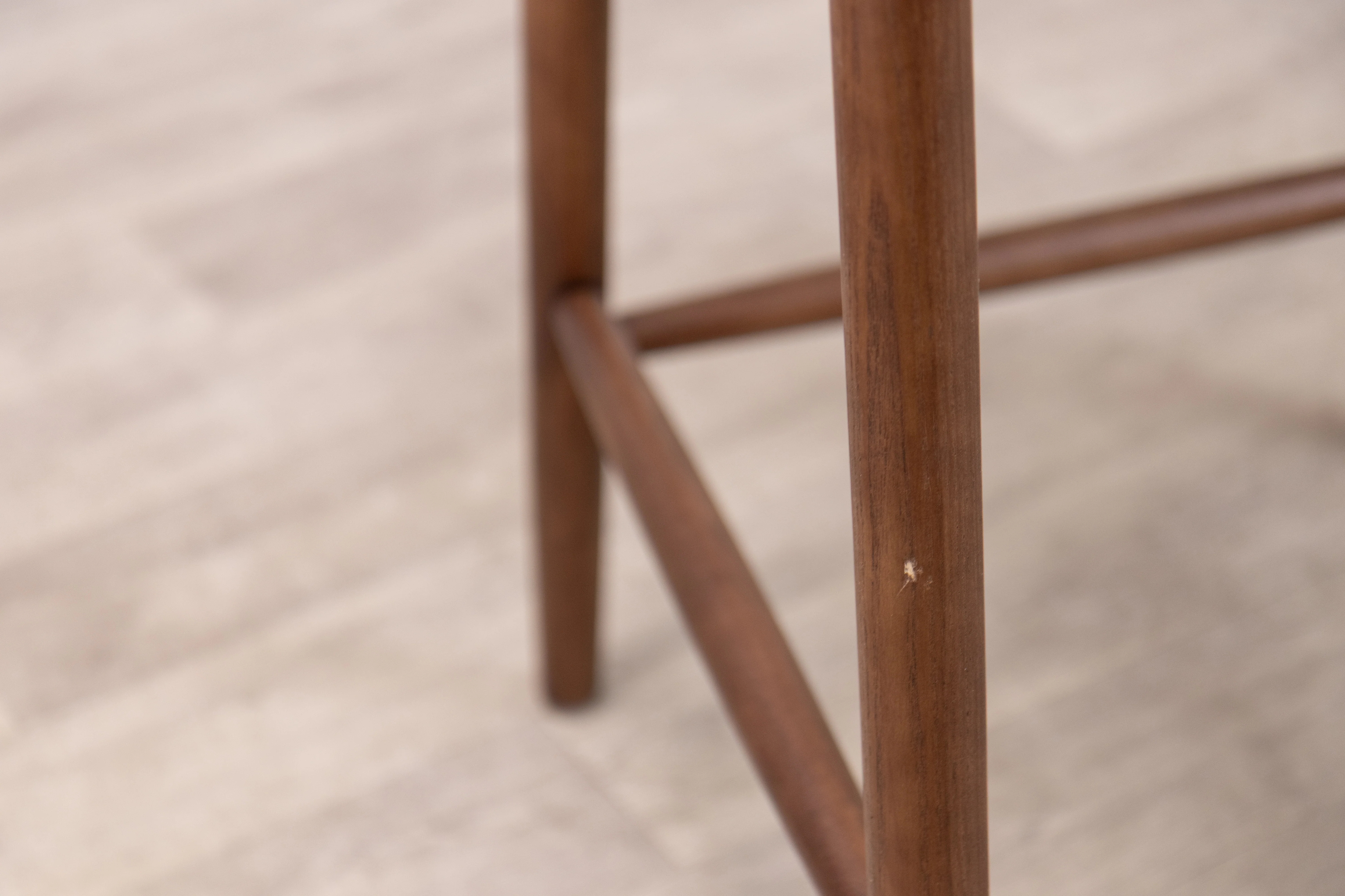 Alder Scandi Style Bar Stool in Walnut - SECONDS ITEM - Image 5