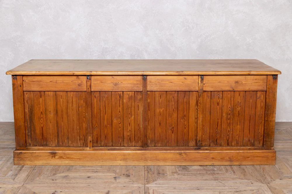 Antique Pine Bakers Table Kitchen Island - Image 15