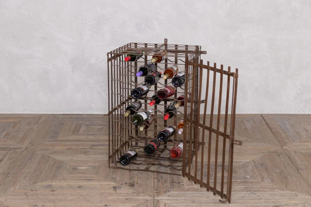 Antique French Wrought Iron Wine Rack - Image 3