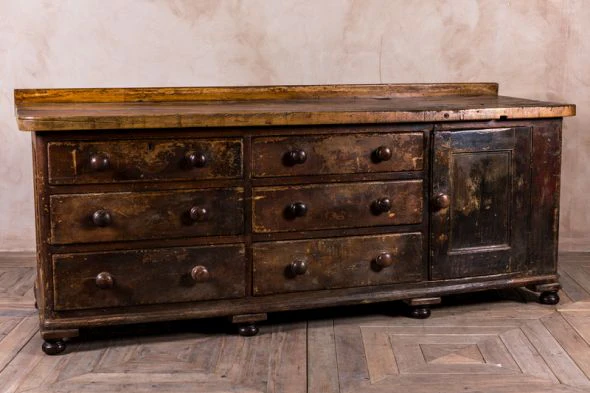 Pine and Sycamore Antique Sideboard