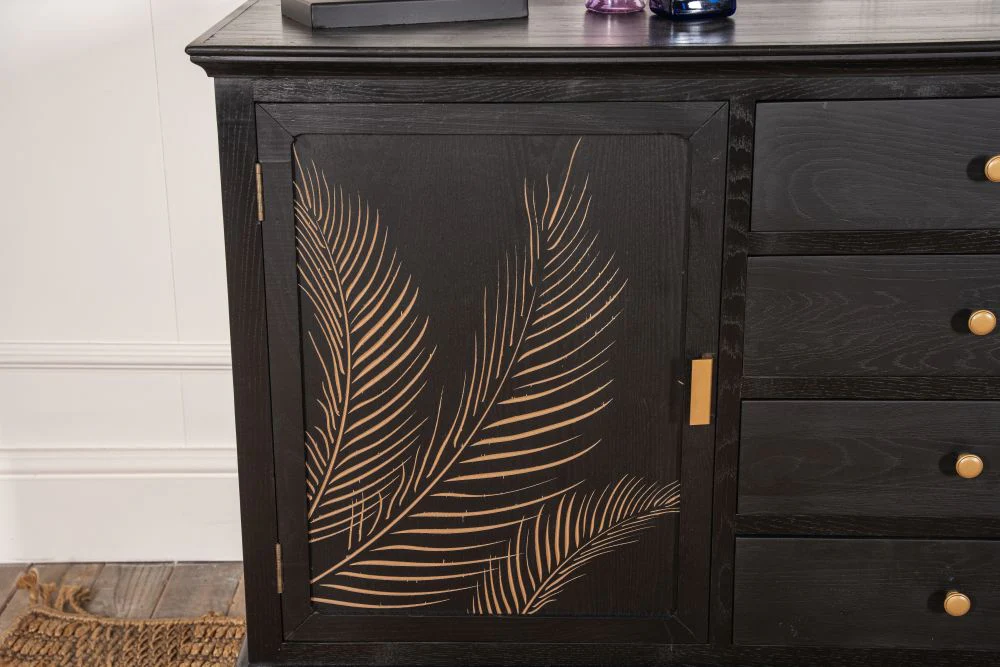 Arizona Sideboard with Leaf Design - Image 4