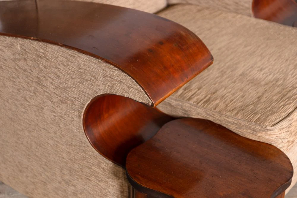 Art Deco Three Piece Lounge Suite - Image 7