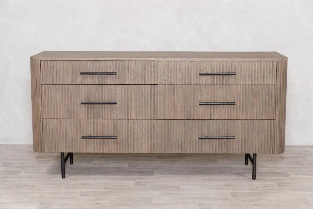 Ashfield Ribbed Six Drawer Dresser - Image 13