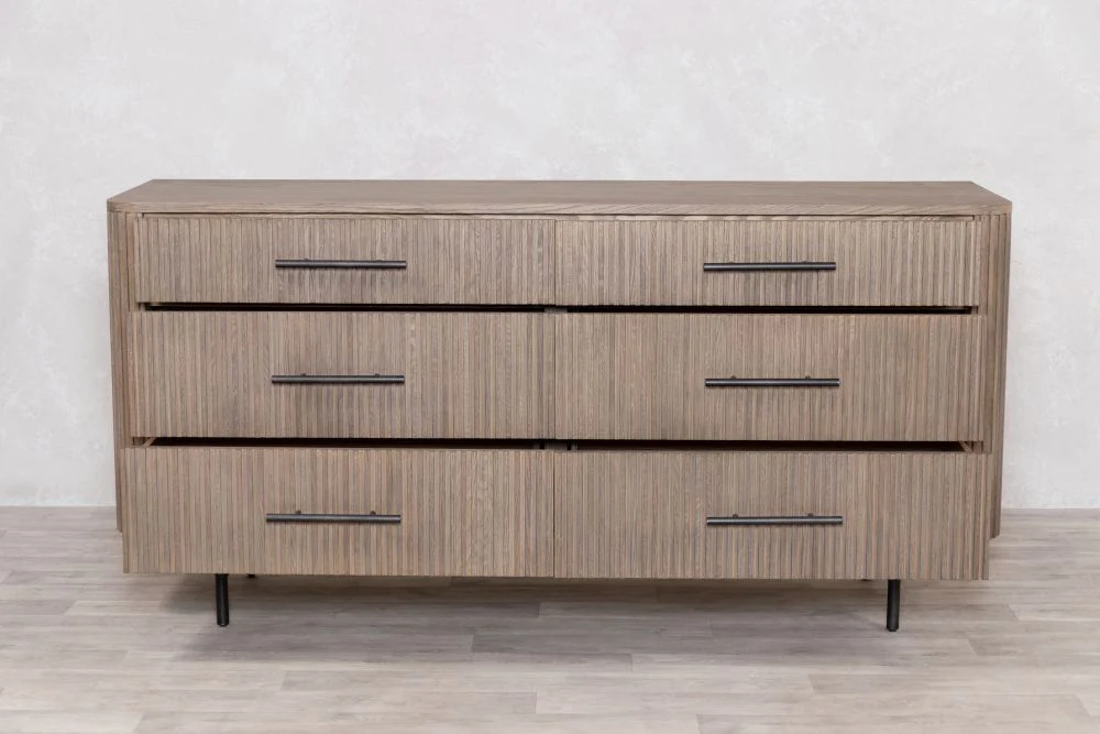 Ashfield Ribbed Six Drawer Dresser - Image 14