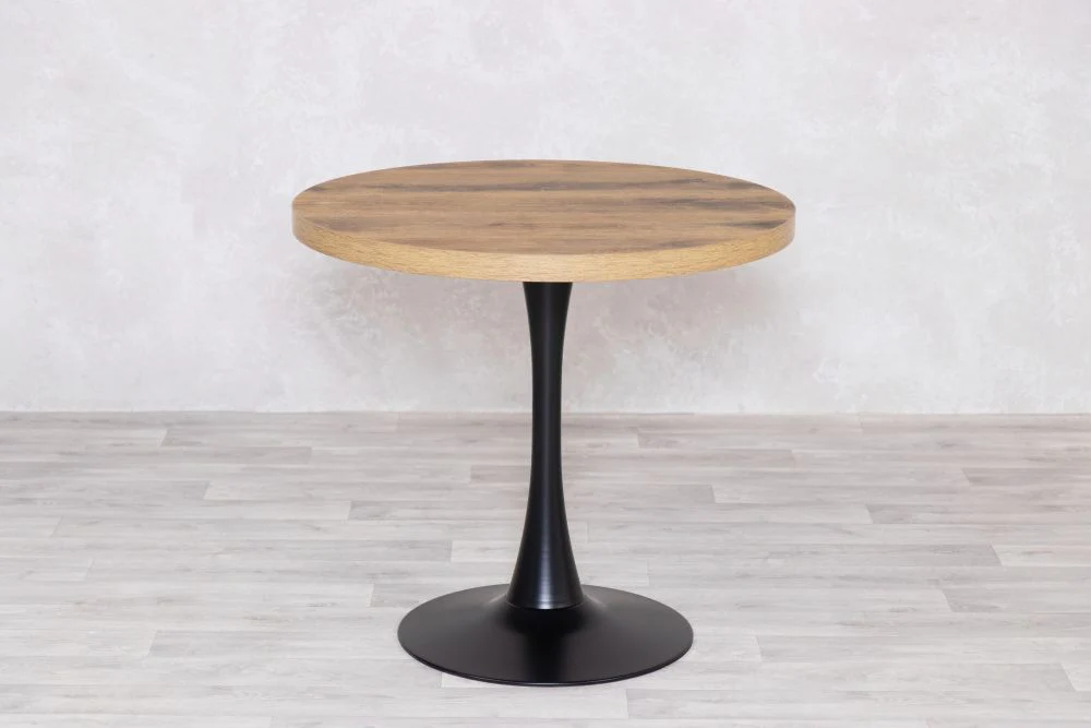 Ashford Round Country Oak Top Cafe Table - Image 12