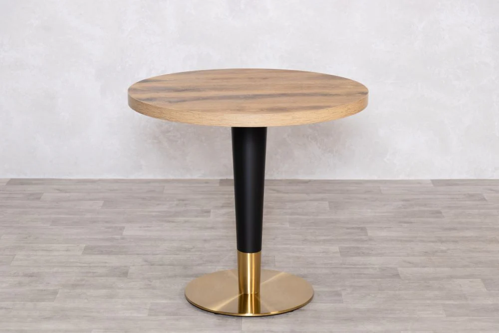 Ashford Round Country Oak Top Cafe Table - Image 15