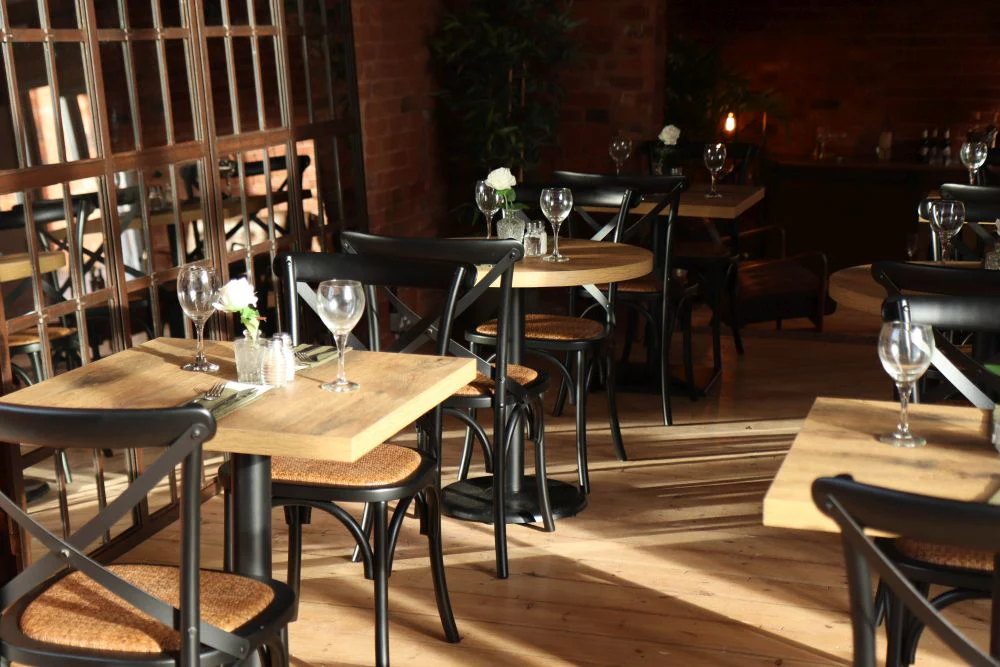 Ashford Round Country Oak Top Cafe Table - Image 28