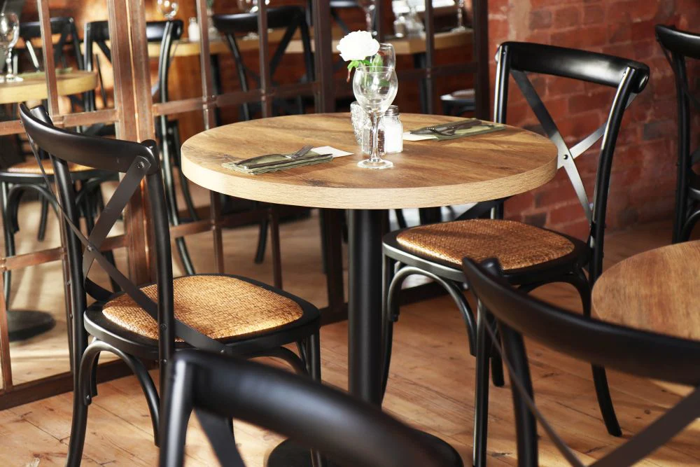 Ashford Round Country Oak Top Cafe Table - Image 31