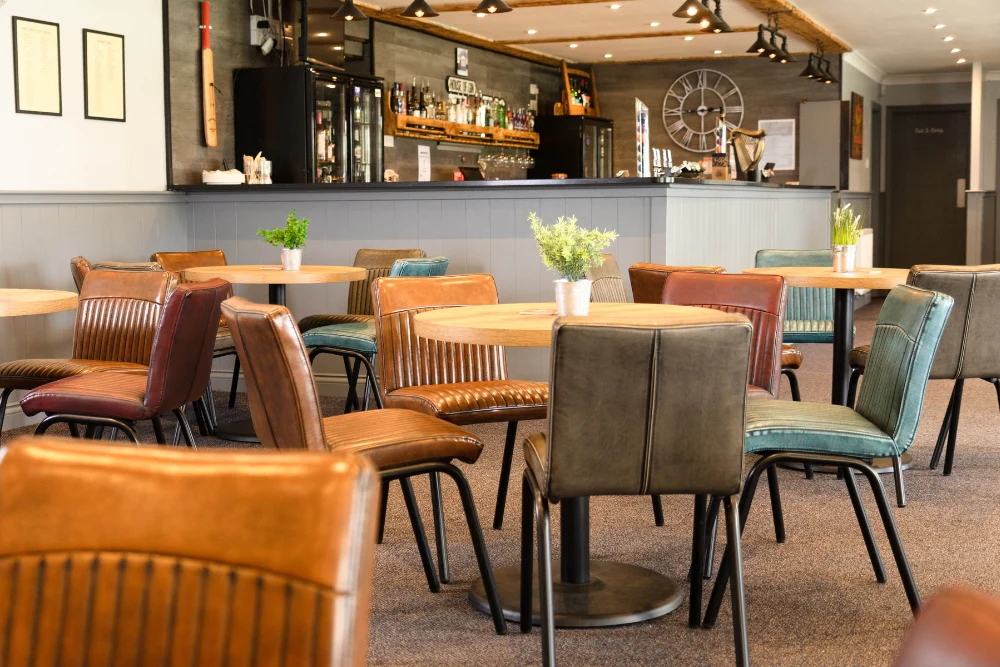 Ashford Round Country Oak Top Cafe Table - Image 34