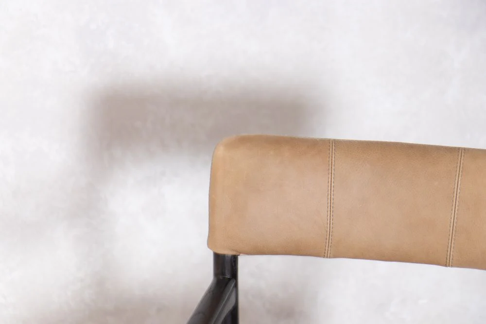 Baltimore Leather Dining Chair - Tan - Image 6