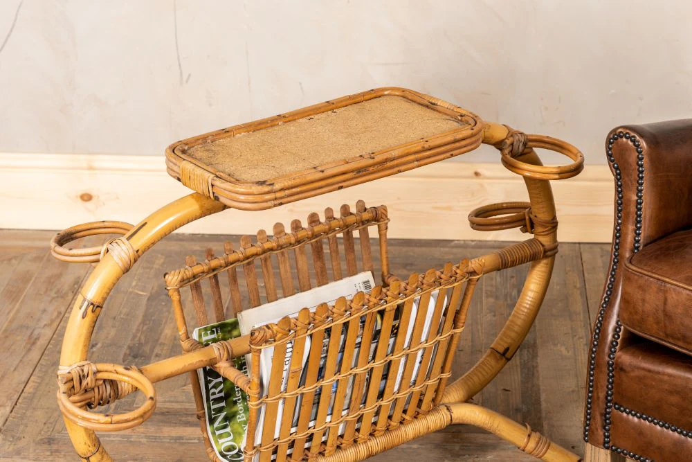 1970's Bamboo Magazine Rack - Image 3