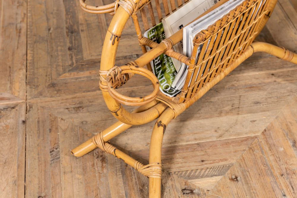 1970's Bamboo Magazine Rack - Image 5