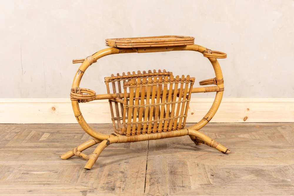 1970's Bamboo Magazine Rack - Image 8