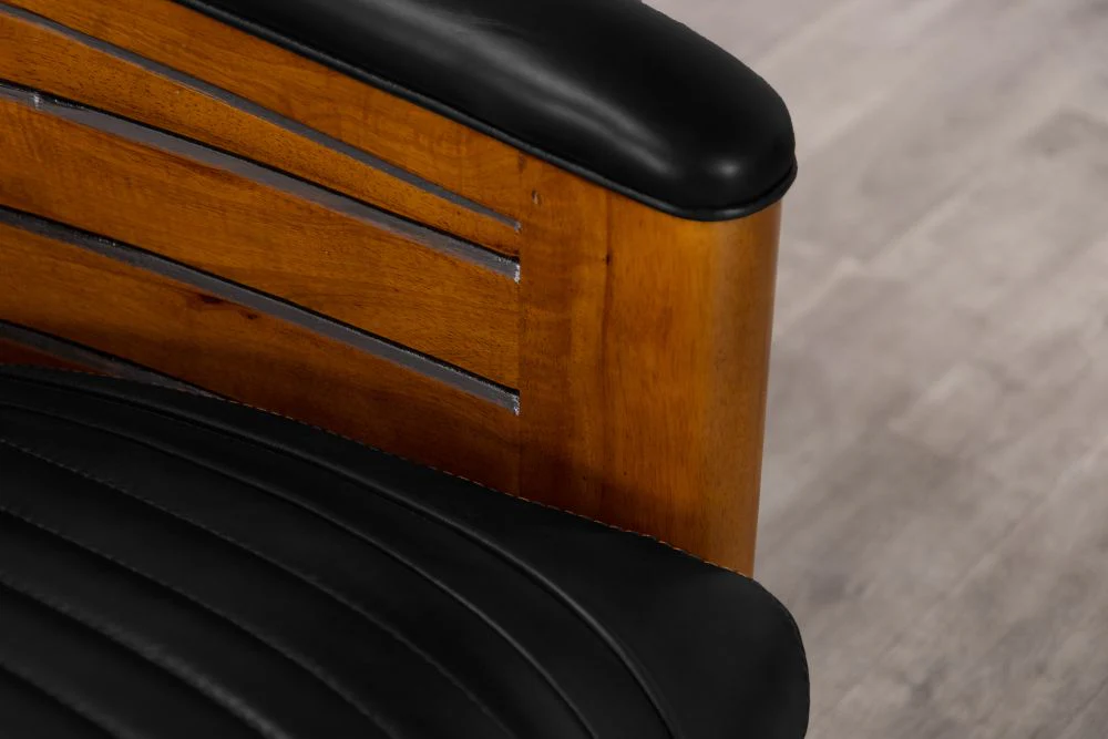 Belfast Leather Sofa in Black - Image 5