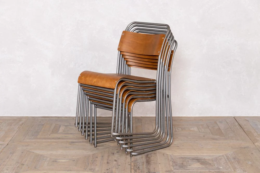 Biddulph Stacking Chair with Plywood Seat/Back - Image 4