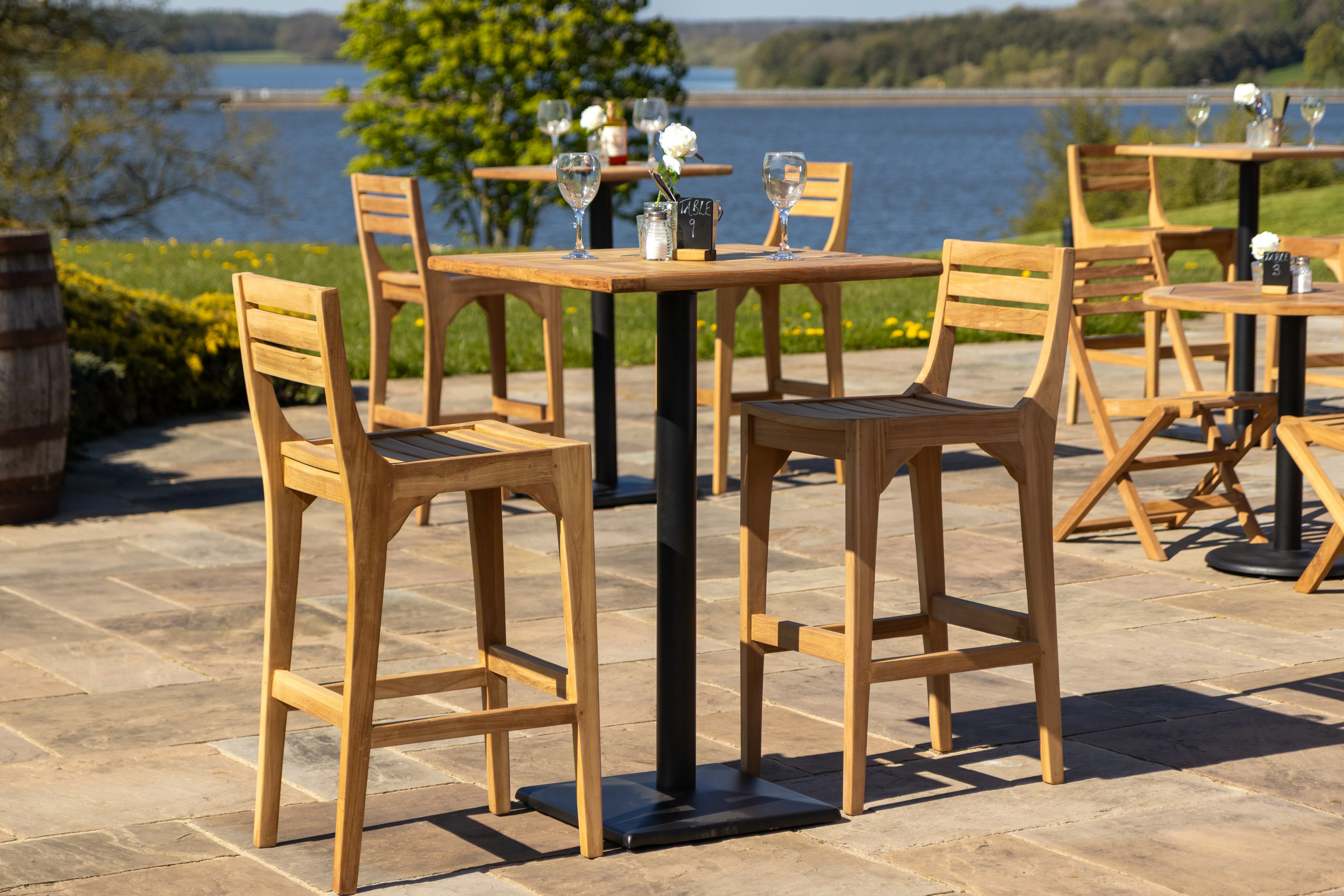 Teak Outdoor Square Table Top - Image 5