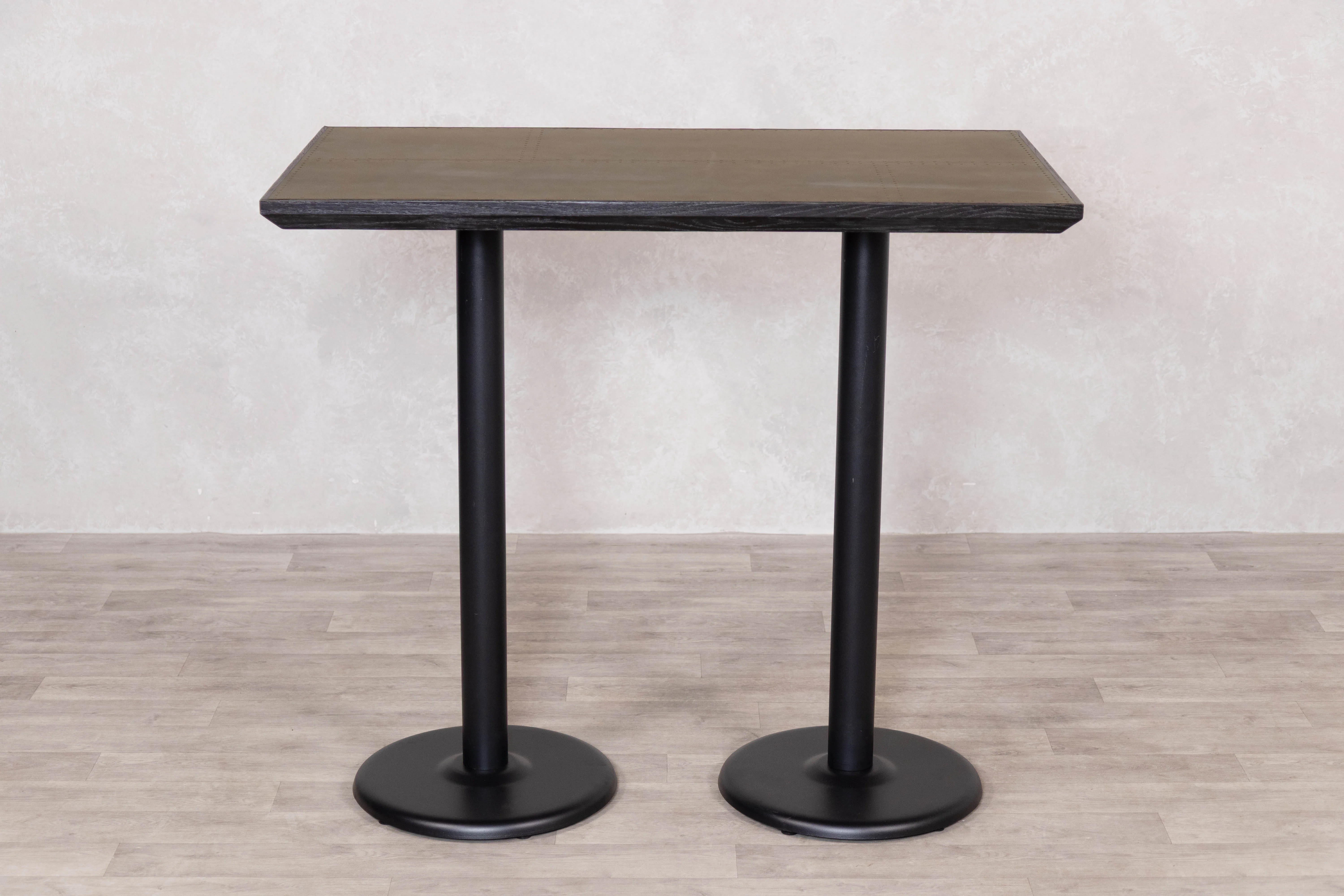 Brass Top with Black Edging Café Bar Table Range - Image 4