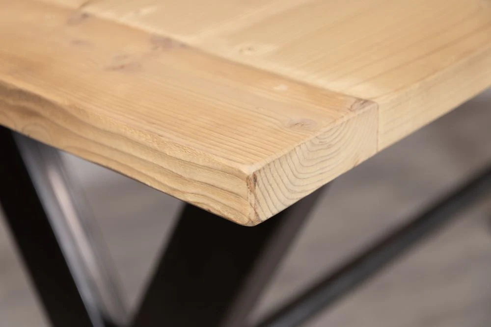 Brixham Reclaimed Top X-Leg Bar Table - Image 2