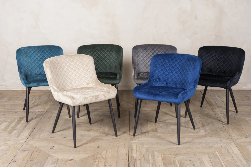 Pair of Bronte Velvet Dining Chairs