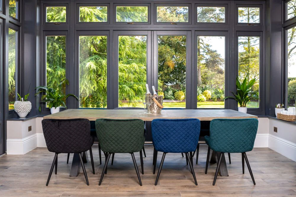 Pair of Bronte Velvet Dining Chairs - Image 4