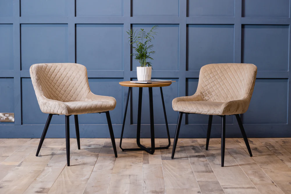Pair of Bronte Velvet Dining Chairs - Image 6