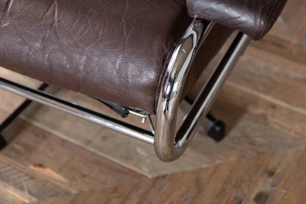 Vintage Pieff Leather Swivel Chair - Image 4