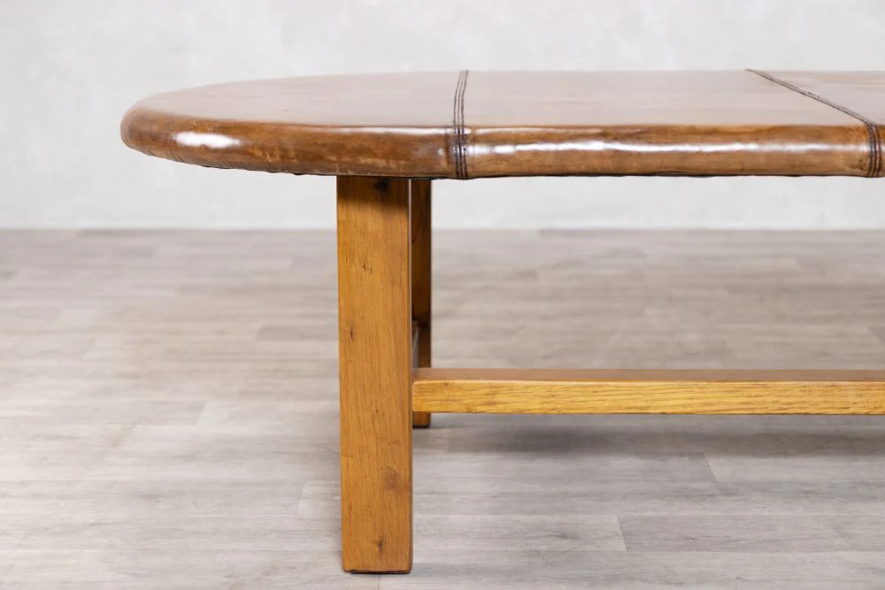 Leather Top Coffee Table - Image 6