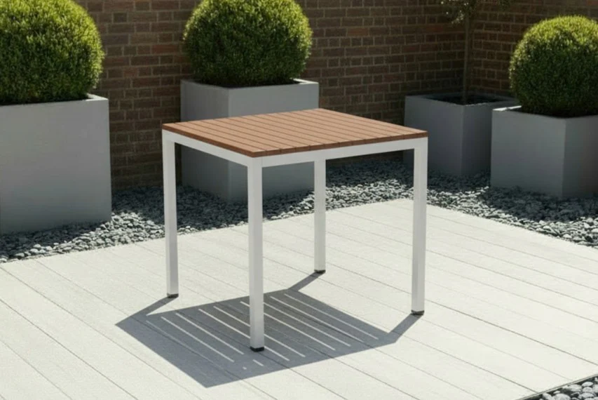 California Garden Outdoor Ochre Café Table Set with California Chairs - Image 3