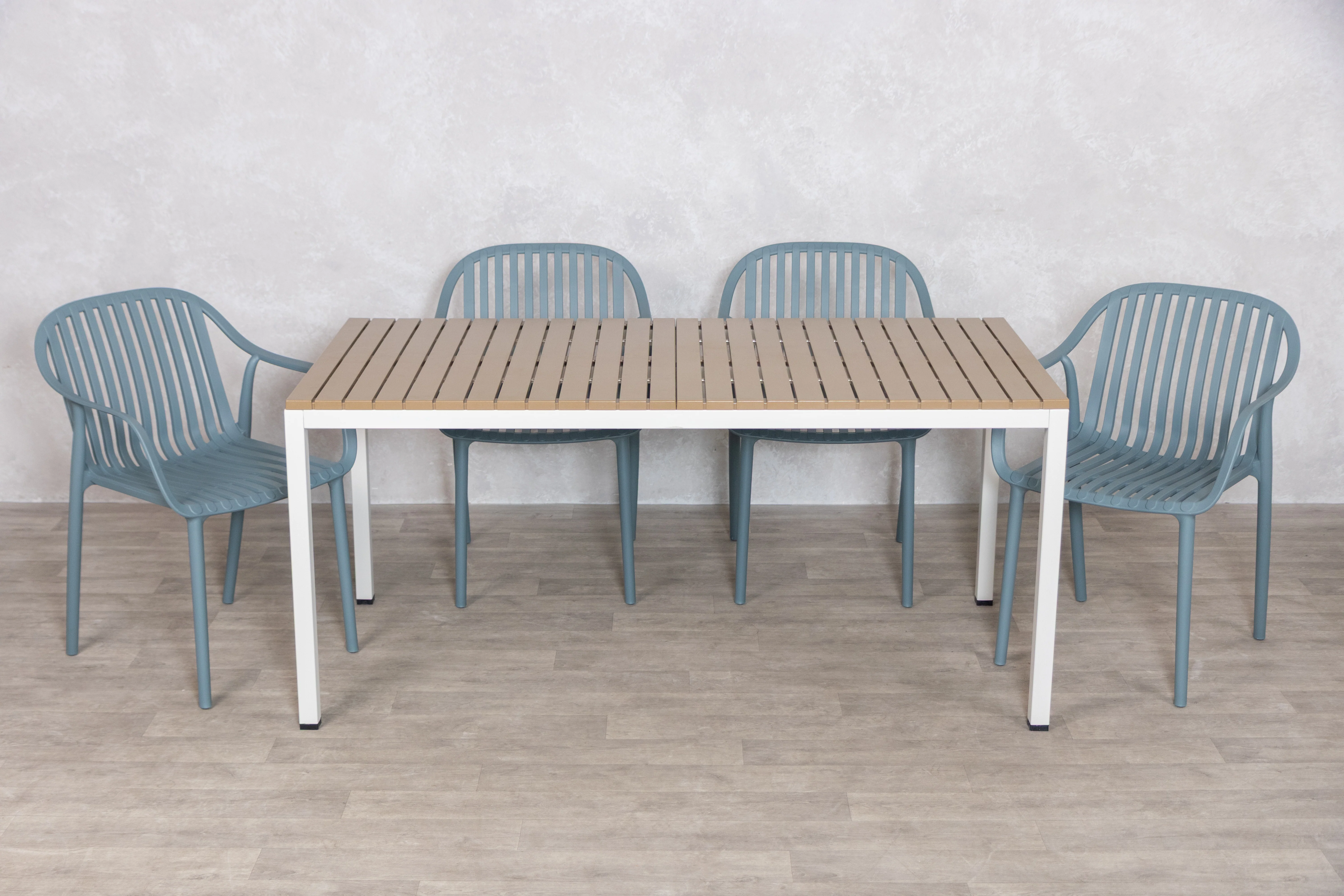 California Garden Outdoor Ochre Café Table Set with California Chairs - Image 39