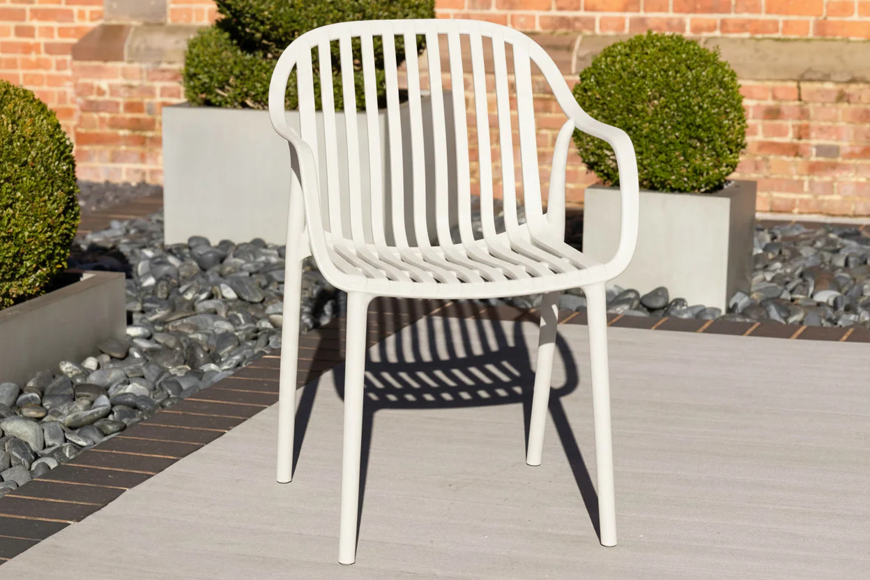 California Garden Outdoor Ochre Café Table Set with California Chairs - Image 4