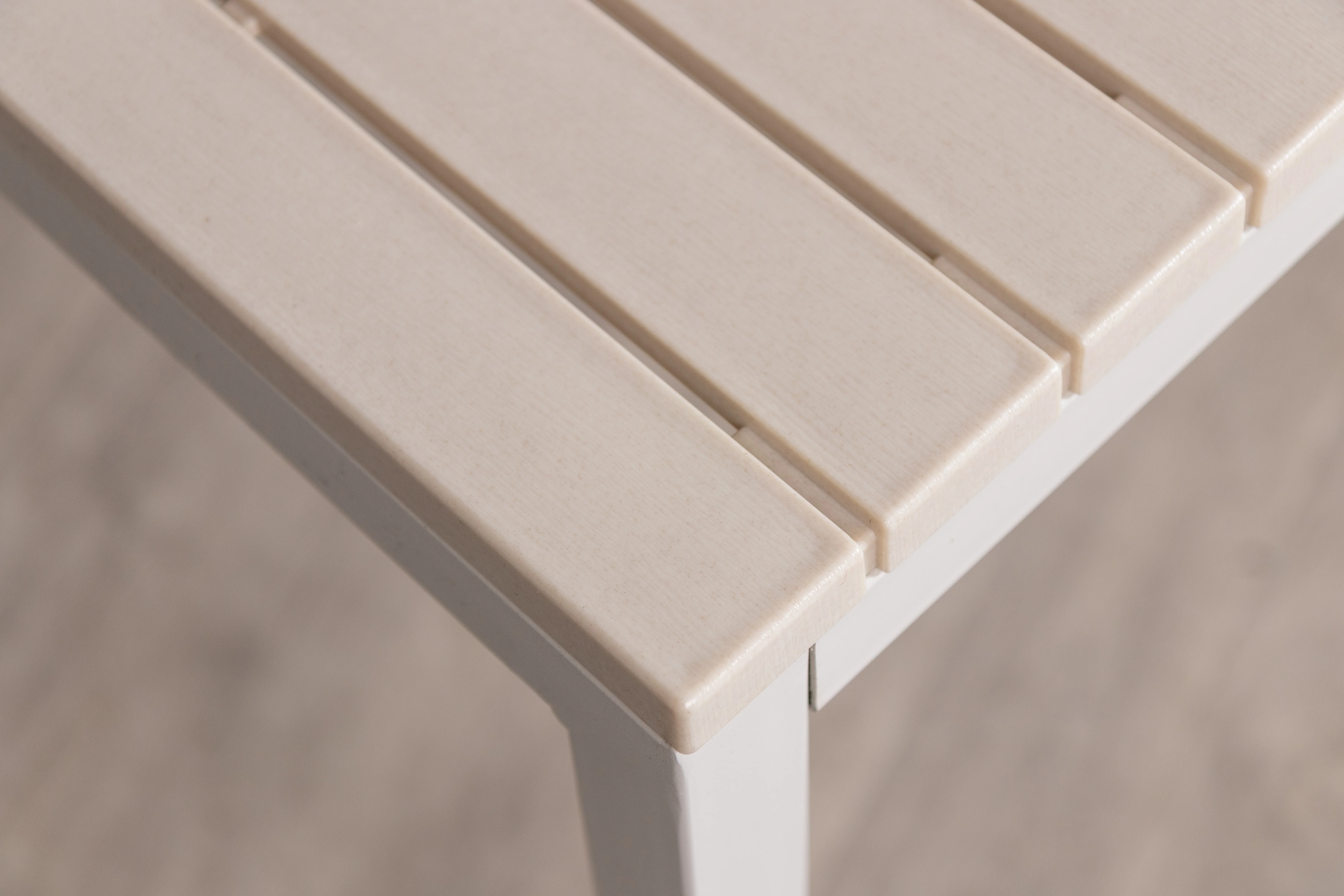 California Garden Outdoor Speckled Beige Café Table Set with California Chairs - Image 30