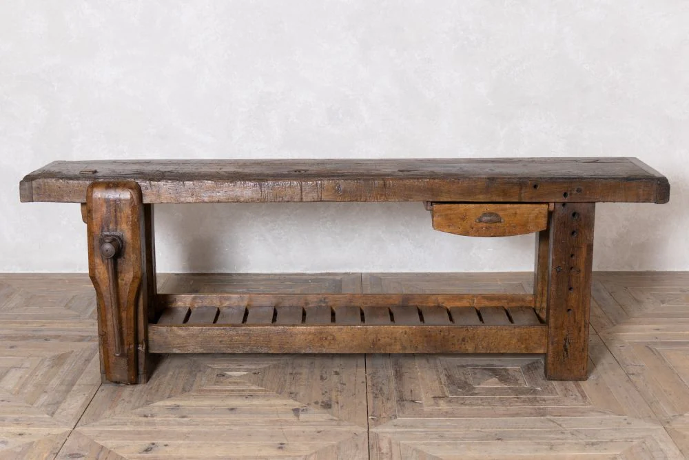 Victorian Carpenters Workbench With Leg Vice