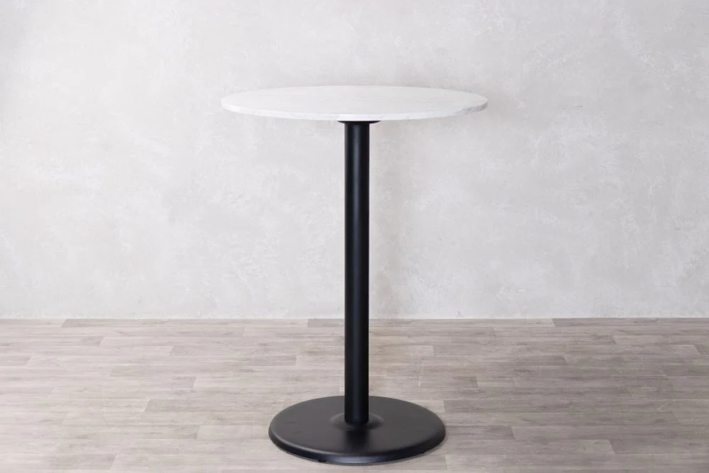 Italian Carrera Marble Round Cafe Bar Table Range - Image 3