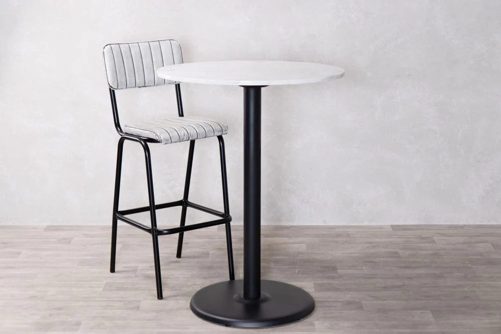 Italian Carrera Marble Round Cafe Bar Table Range - Image 4