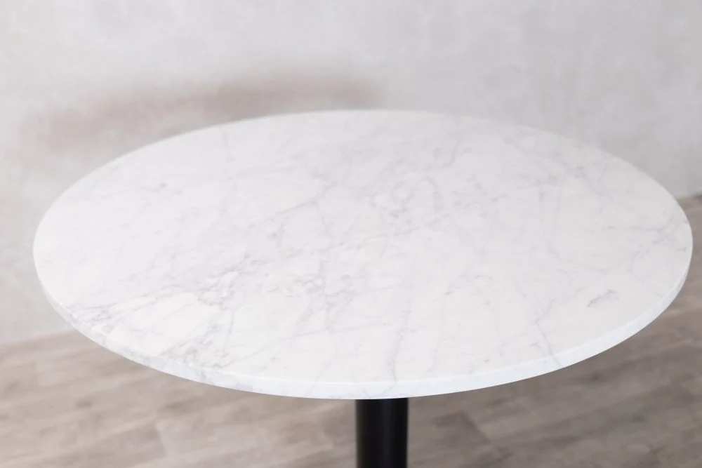Italian Carrera Marble Round Cafe Bar Table Range - Image 6