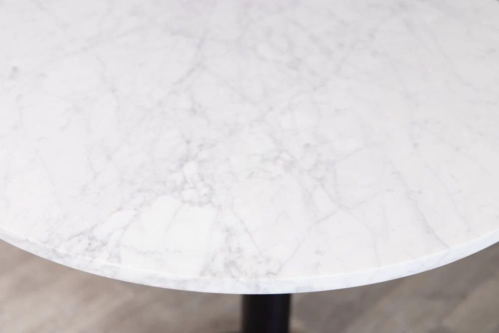 Italian Carrera Marble Round Cafe Bar Table Range - Image 7