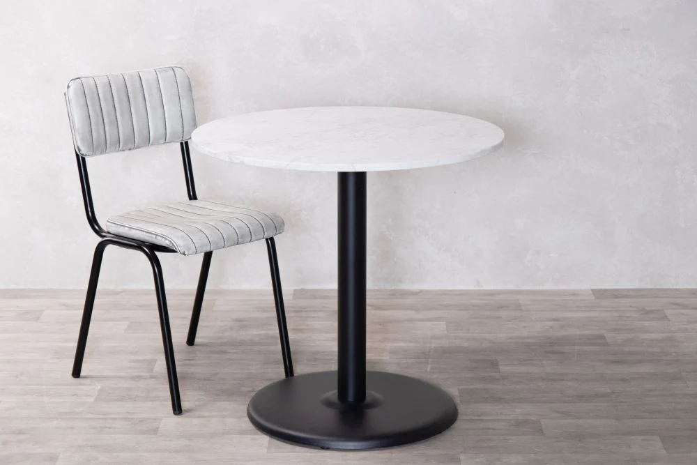 Italian Carrera Marble Round Cafe Table Range - Image 6